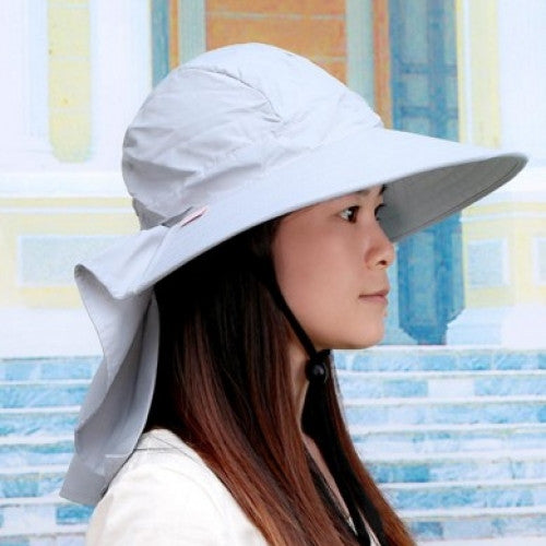 Woman Sun Protected Outdoor Cap